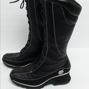 Womens Timberland wedge lace up boots size 7.5